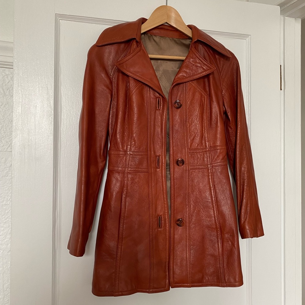 Vintage brown leather jacket